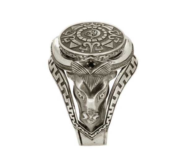 кольцо амулет из серебра
