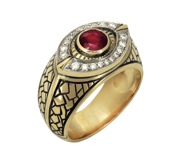 мужское золотое кольцо глаз дракона