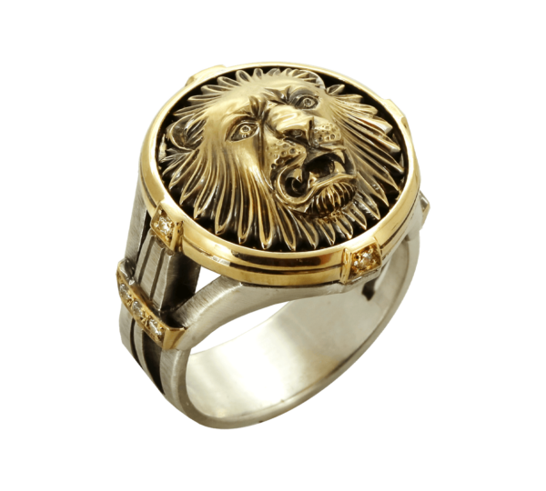кольцо лев в стиле ампир