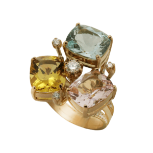 кольцо с натуральными камнями